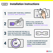 Installation instructions for the SBW Shower Caddy bathroom organiser storage caddies