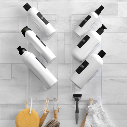 SBW Shower Rack 3XL, wall mounted bathroom organiser for extra large bottles