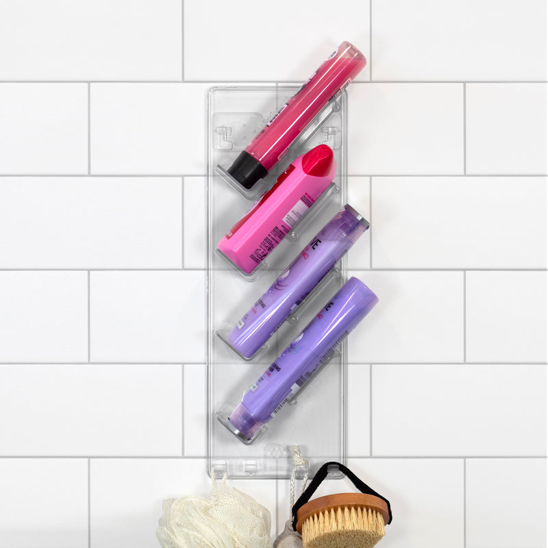 Shower Rack, Wall Mounting, Easy Glue Application Organiser Caddy, Single, Right