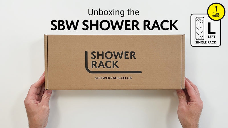 Shower Rack, Wall Mounting, Easy Glue Application Organiser Caddy, Single, Left
